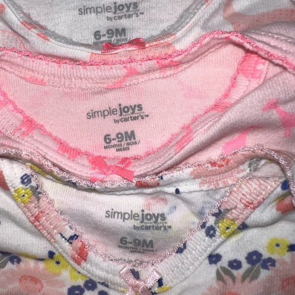 Simple joy dinosaur and floral onesie bundle - 6-9 months - Picture 3 of 4